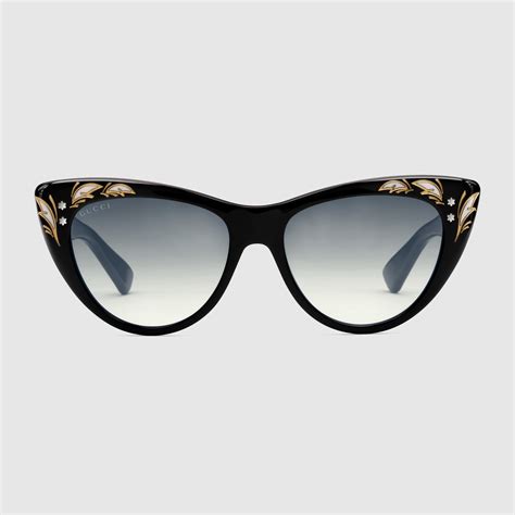 gucci metal cat eye sunglasses|Gucci oversized cat eye sunglasses.